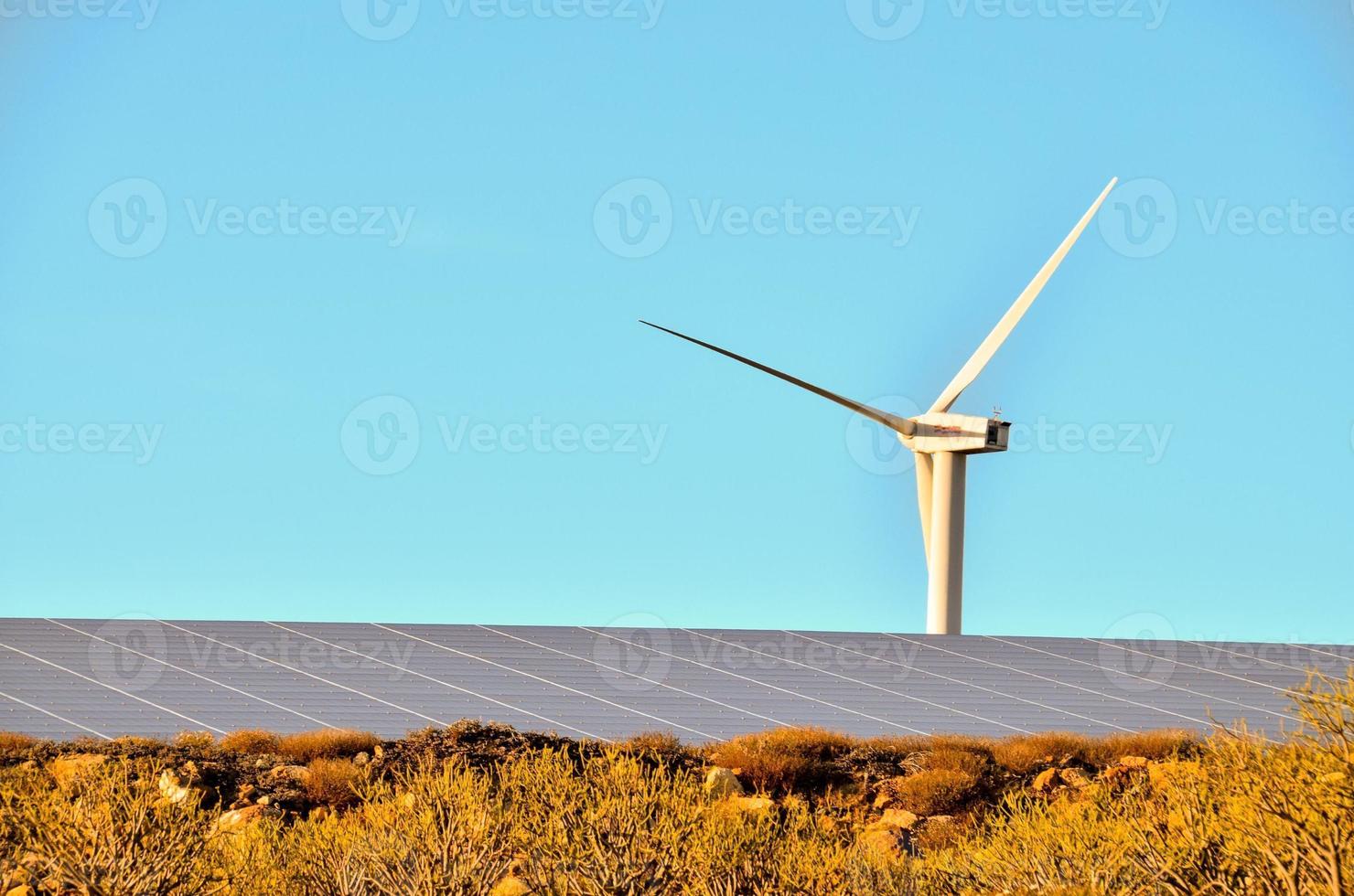 Tall wind turbine photo