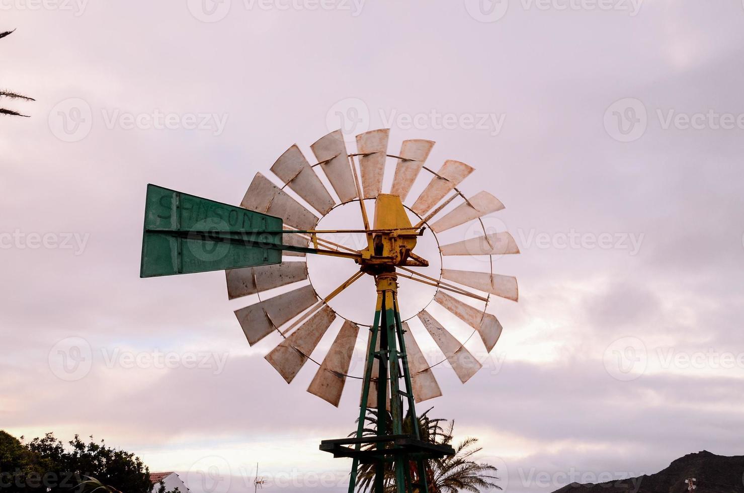 Old wind propeller photo