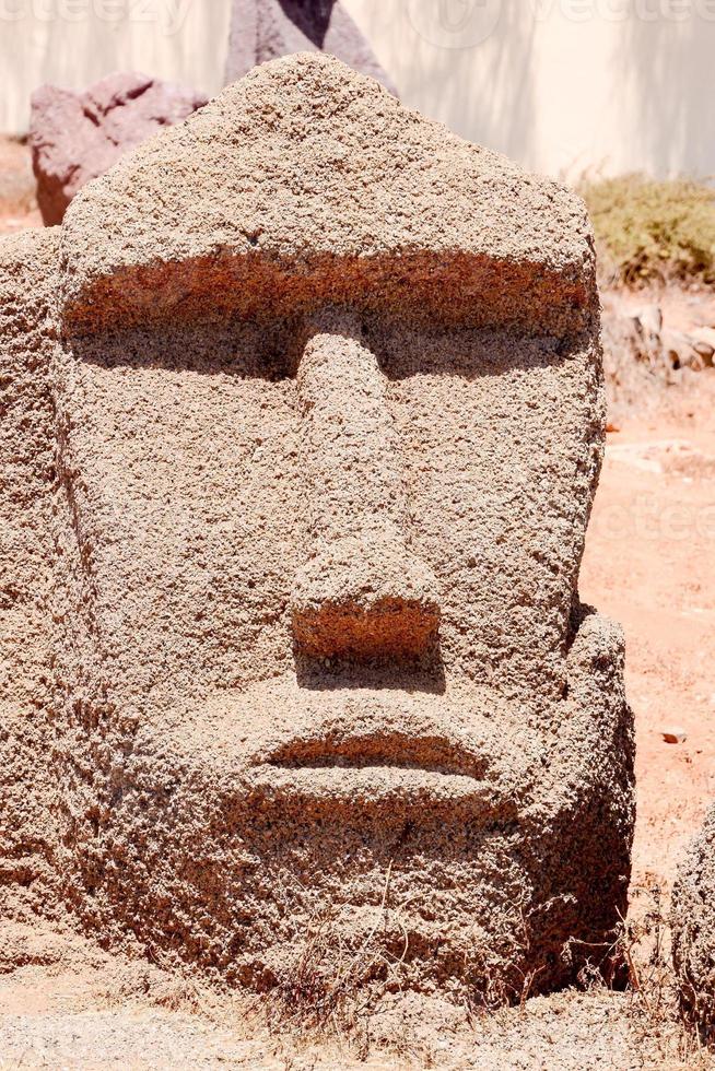 Ancient stone statue photo