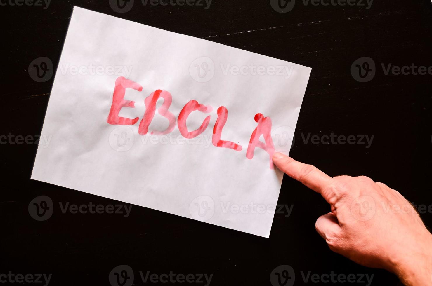 Handwritten ebola sign photo