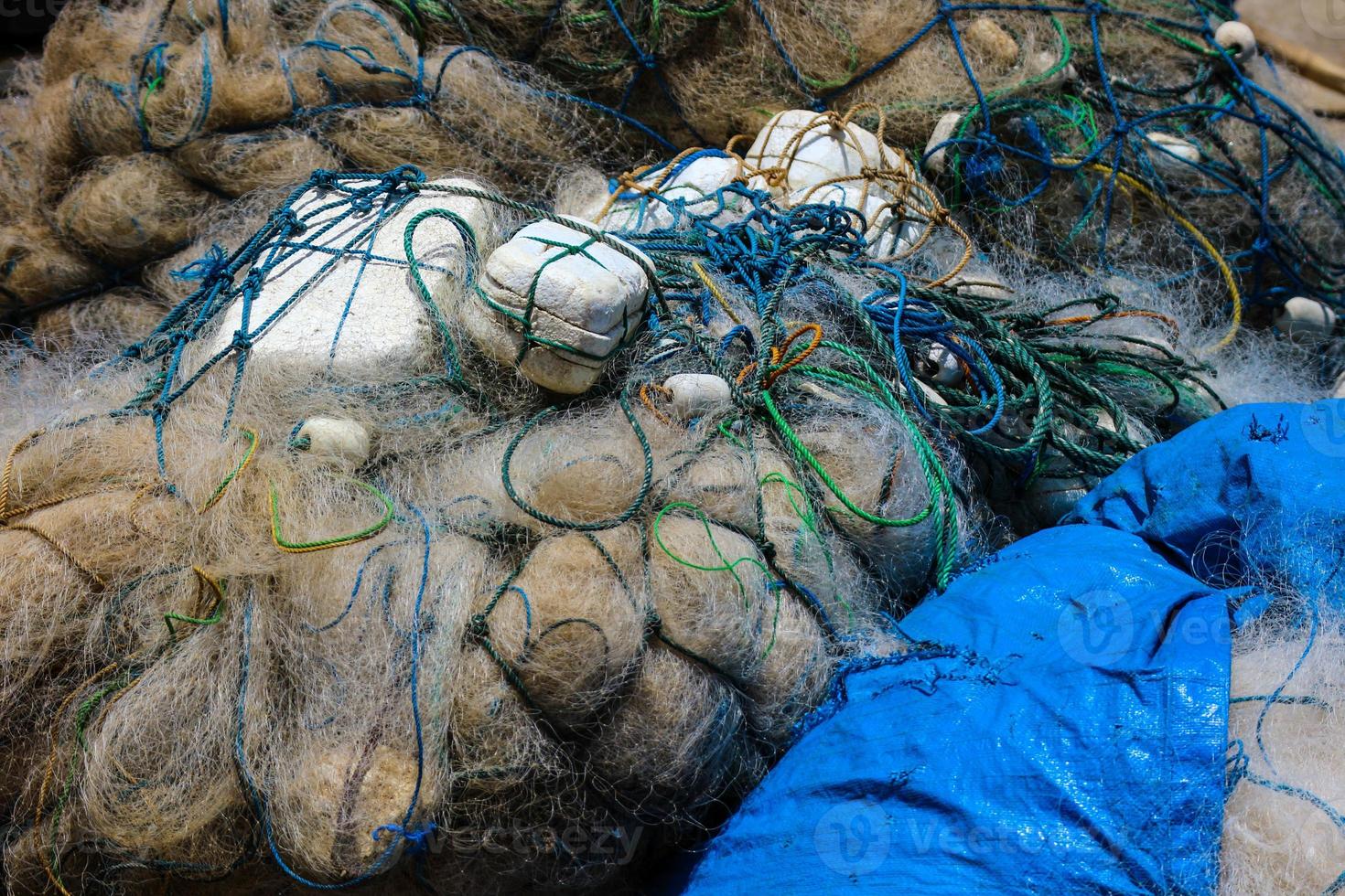 Nets for fishing belonging to fishermen on baron beach, photo
