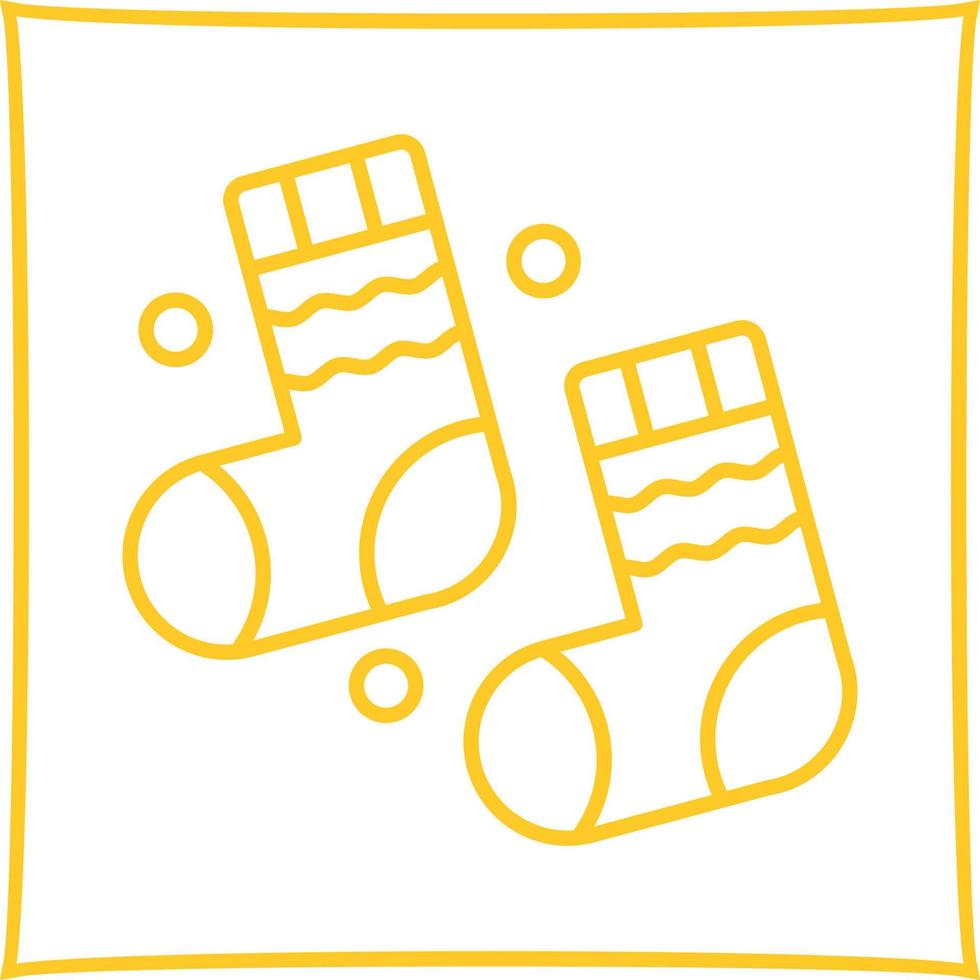 icono de vector de calcetines de invierno