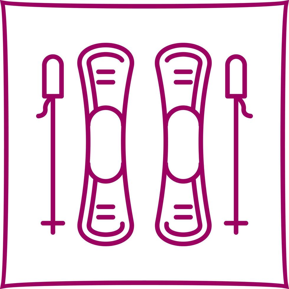 Ski Vector Icon