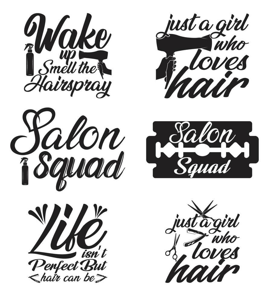 Salon Vector hair t-shirt Design.