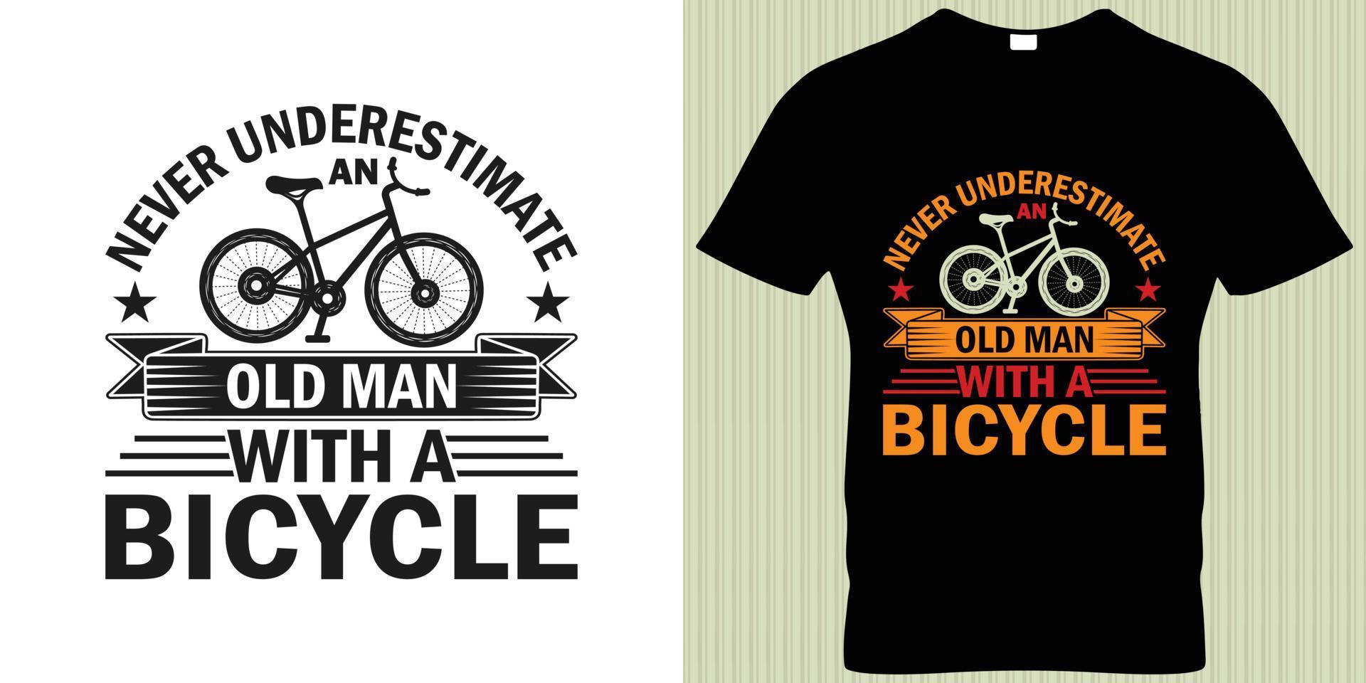 Bicycle Vector Art T-shirt Design.
