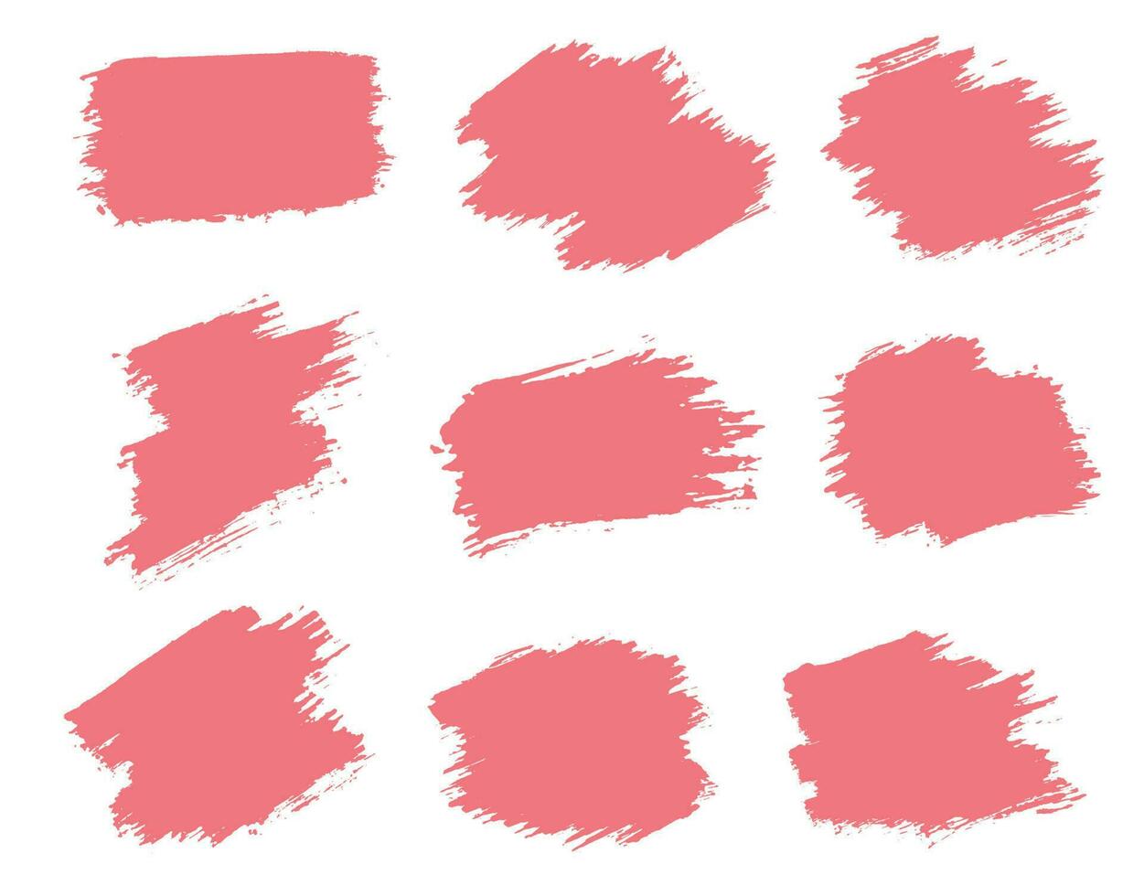 Paint brush stroke collection vector