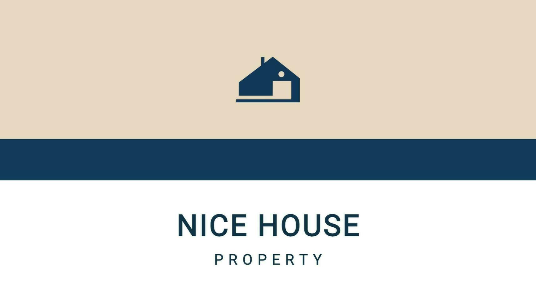 Beige Minimalist Nice House Property Business Card template