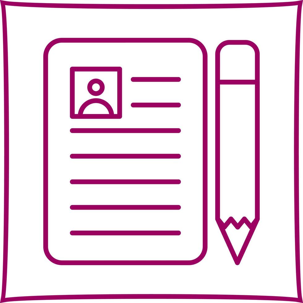 CV Vector Icon