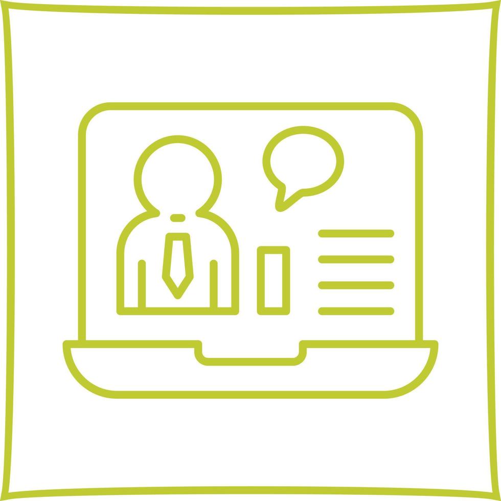 Online Job Interview Vector Icon