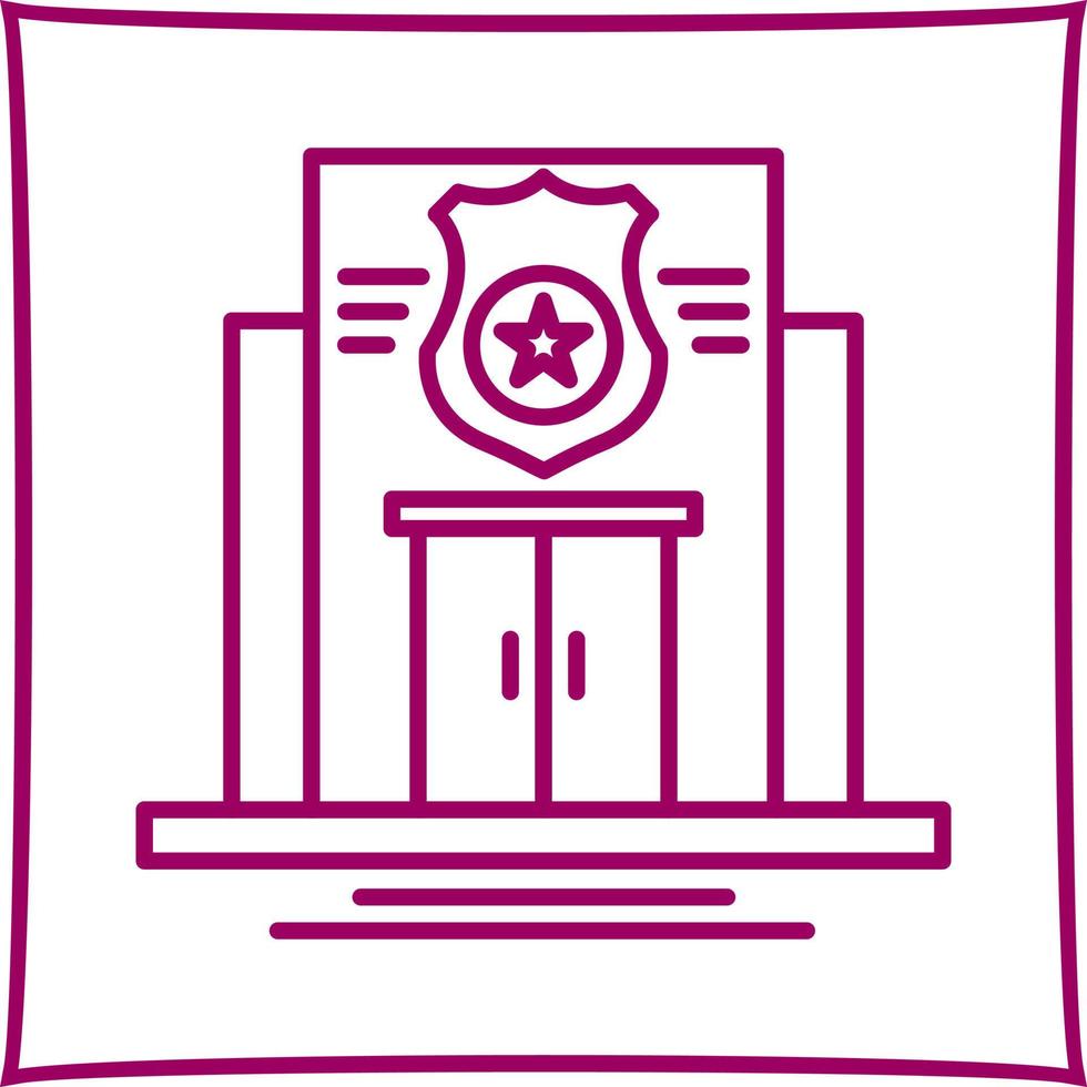 icono de vector de estación de policía