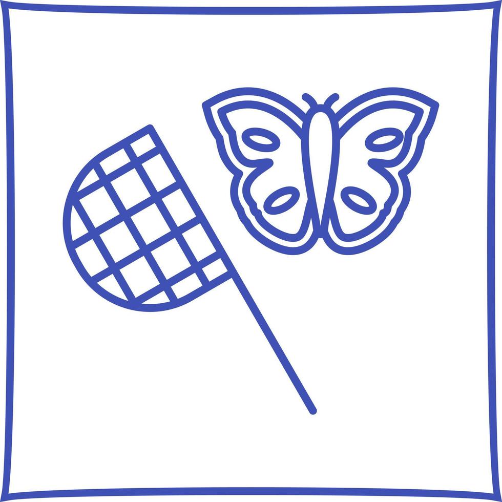 icono de vector de colector de mariposa