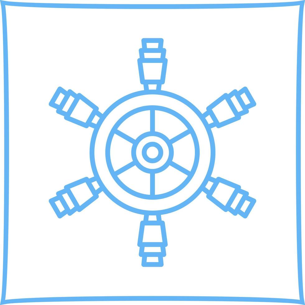 icono de vector de rueda de barco