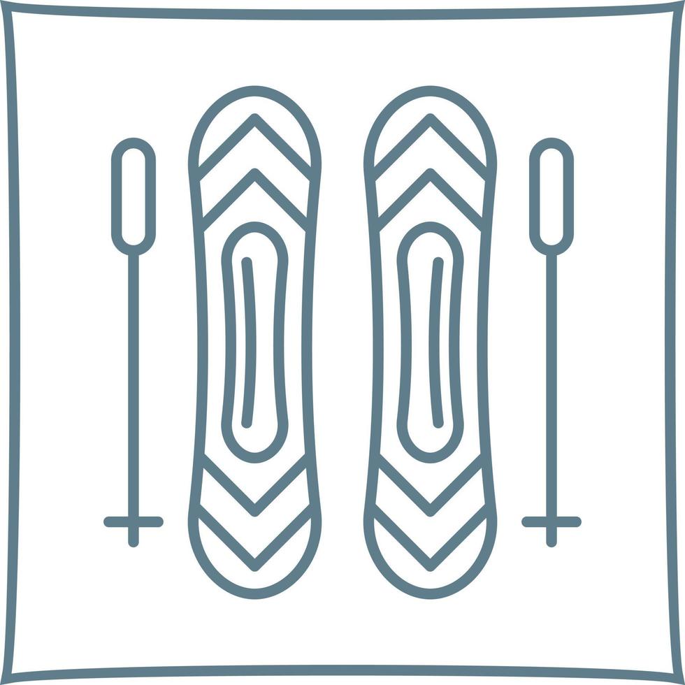 Ski Sticks Vector Icon