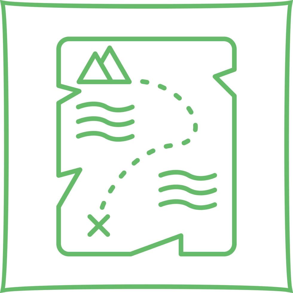 Treasure Map Vector Icon