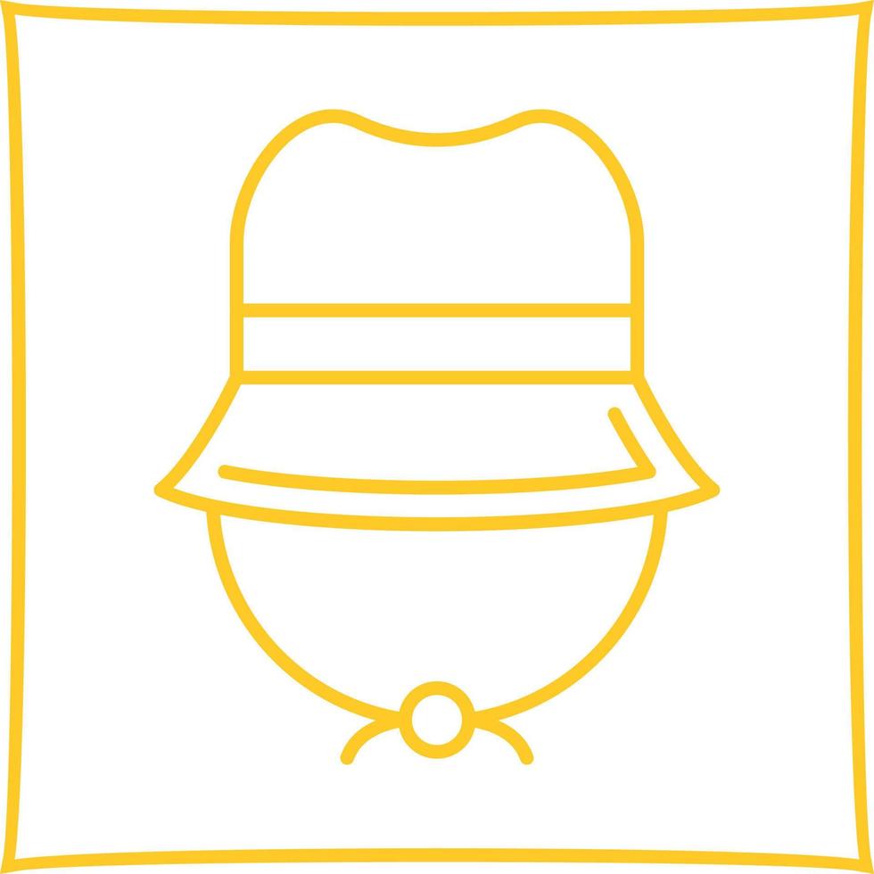 icono de vector de sombrero de camping