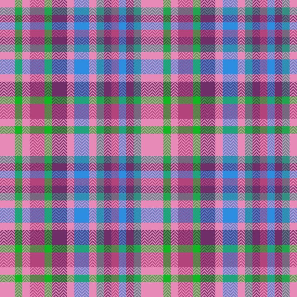 Check tartan fabric. Textile texture vector. Plaid seamless pattern background. vector