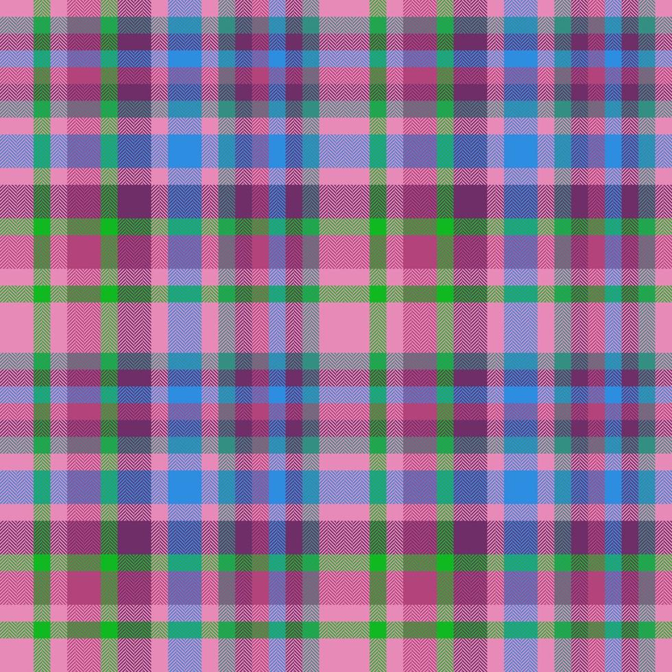 Check tartan fabric. Textile texture vector. Plaid seamless pattern background. vector