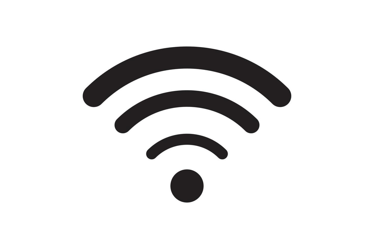 Wi Fi symbol signal connection. Vector wireless internet technology sign. Wifi network communication icon.