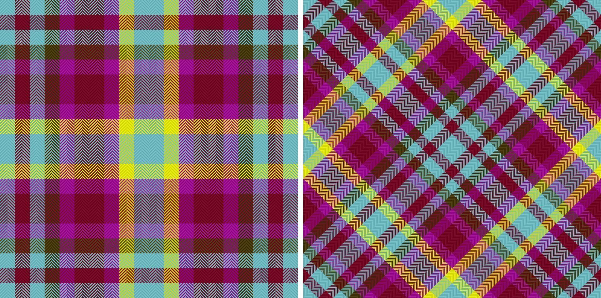 Fabric check vector. Plaid background textile. Seamless texture pattern tartan. vector