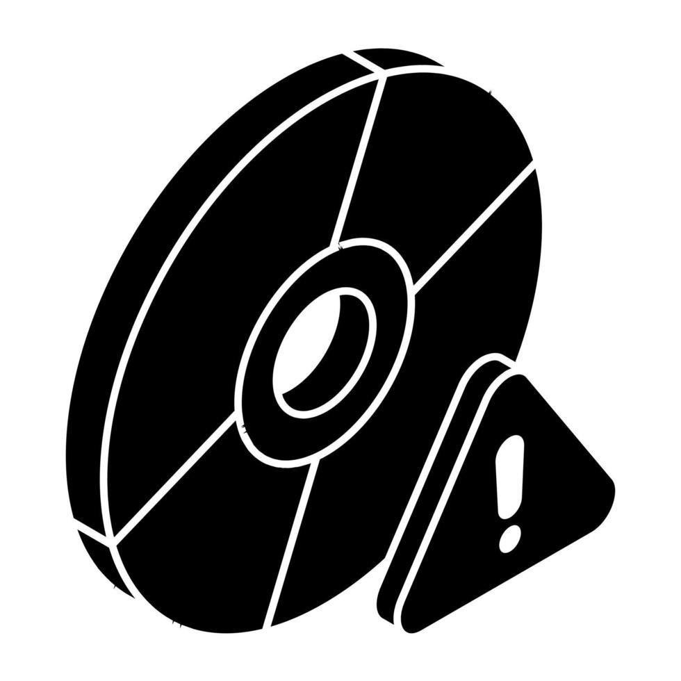 Premium download icon of CD error vector