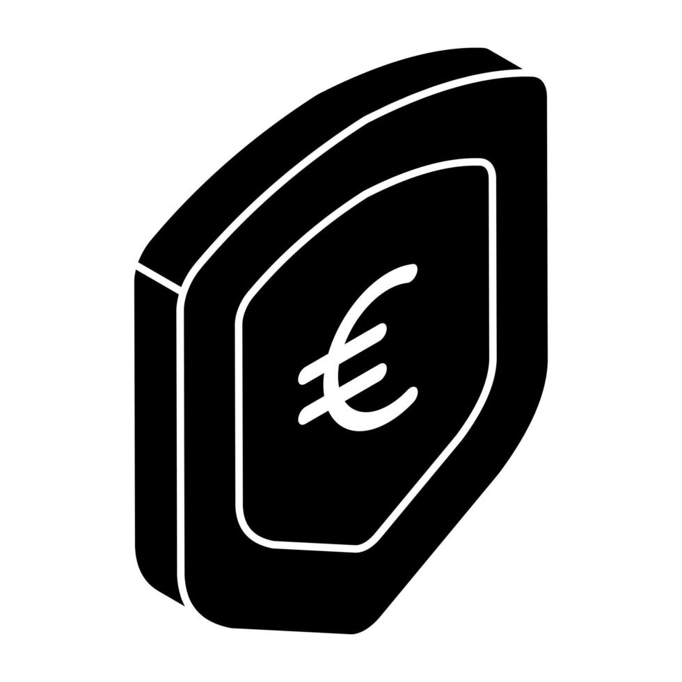 Editable design icon of financial security vector