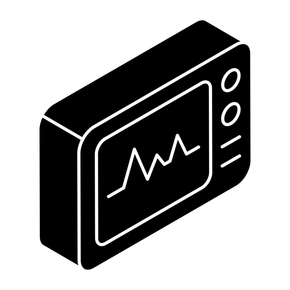 A unique design icon of ecg monitor vector