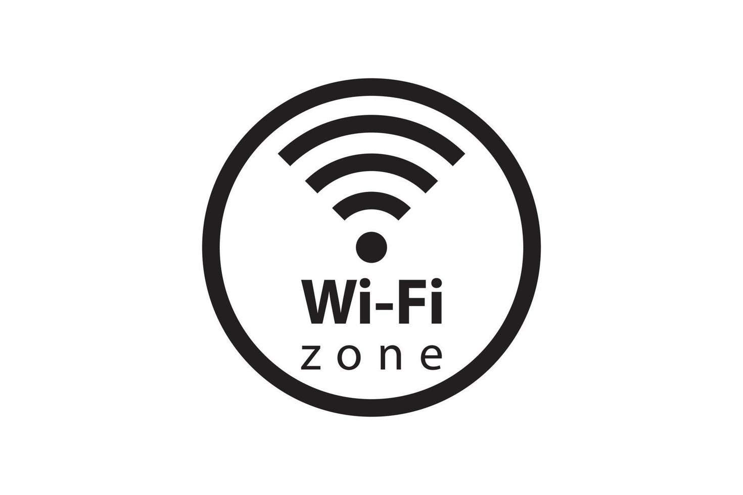 conexión de señal de símbolo wi fi. señal de tecnología inalámbrica de internet vectorial. icono de comunicación de red wifi. vector