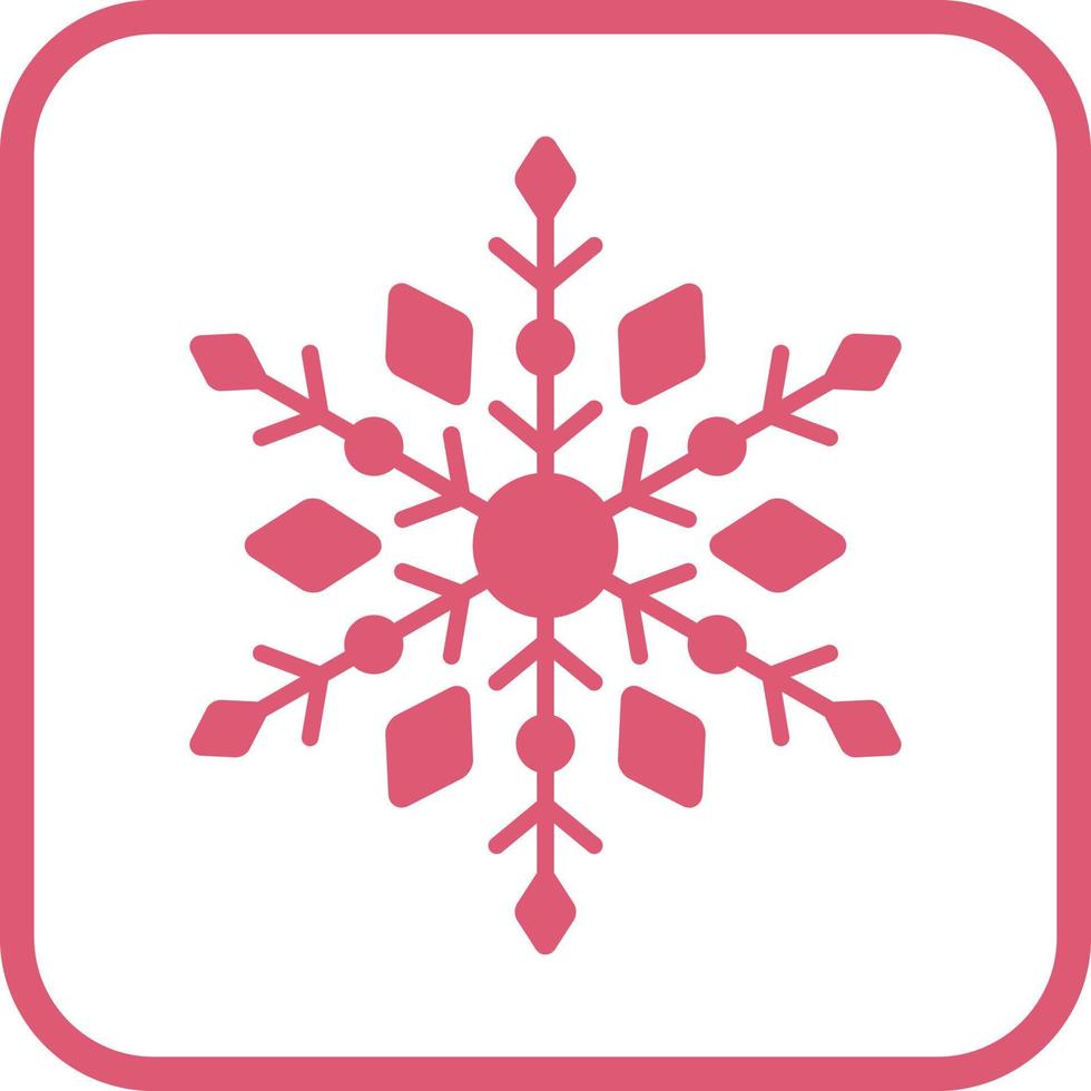 icono de vector de copo de nieve