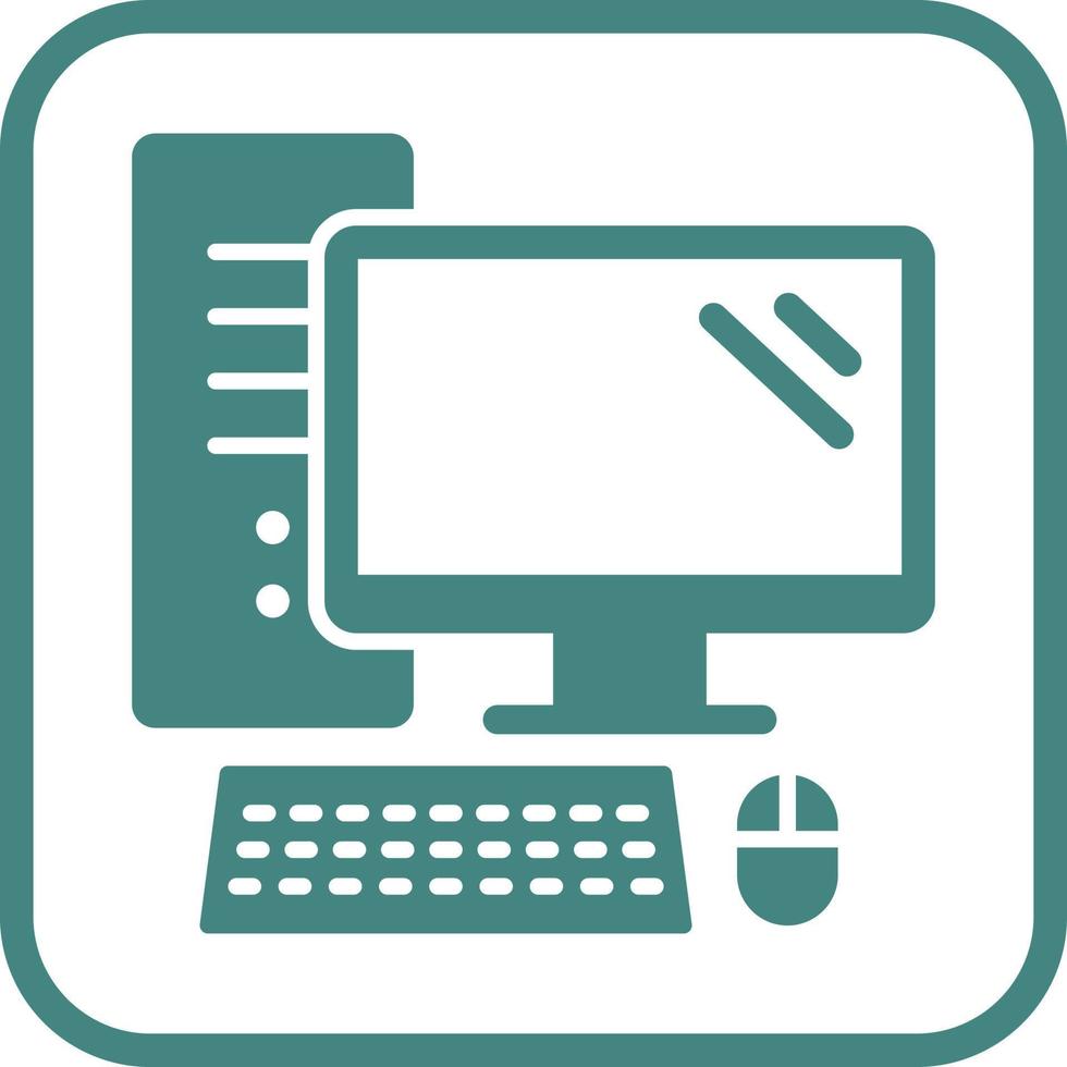 icono de vector de computadora