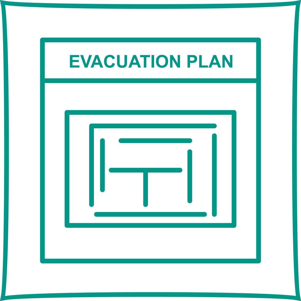 Evacuation Plan Vector Icon