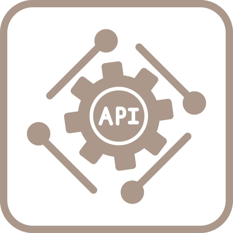 icono de vector de api