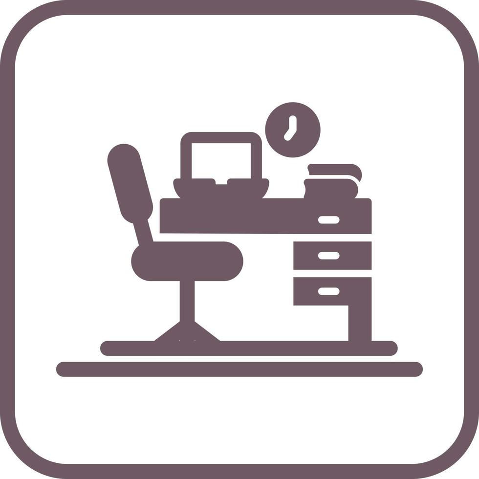 Office Desk Vector Icon