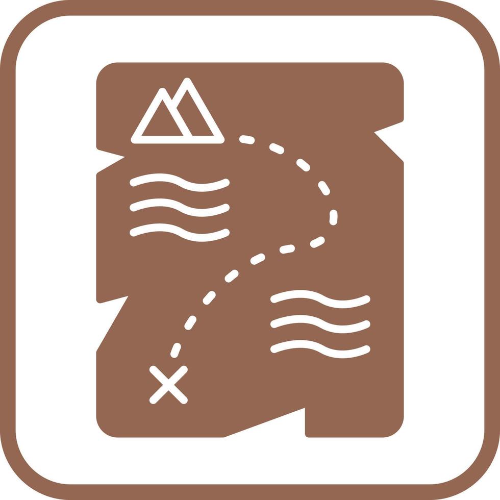 icono de vector de mapa del tesoro