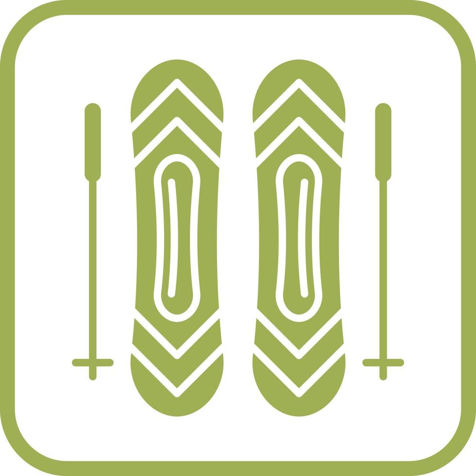 Ski Sticks Vector Icon