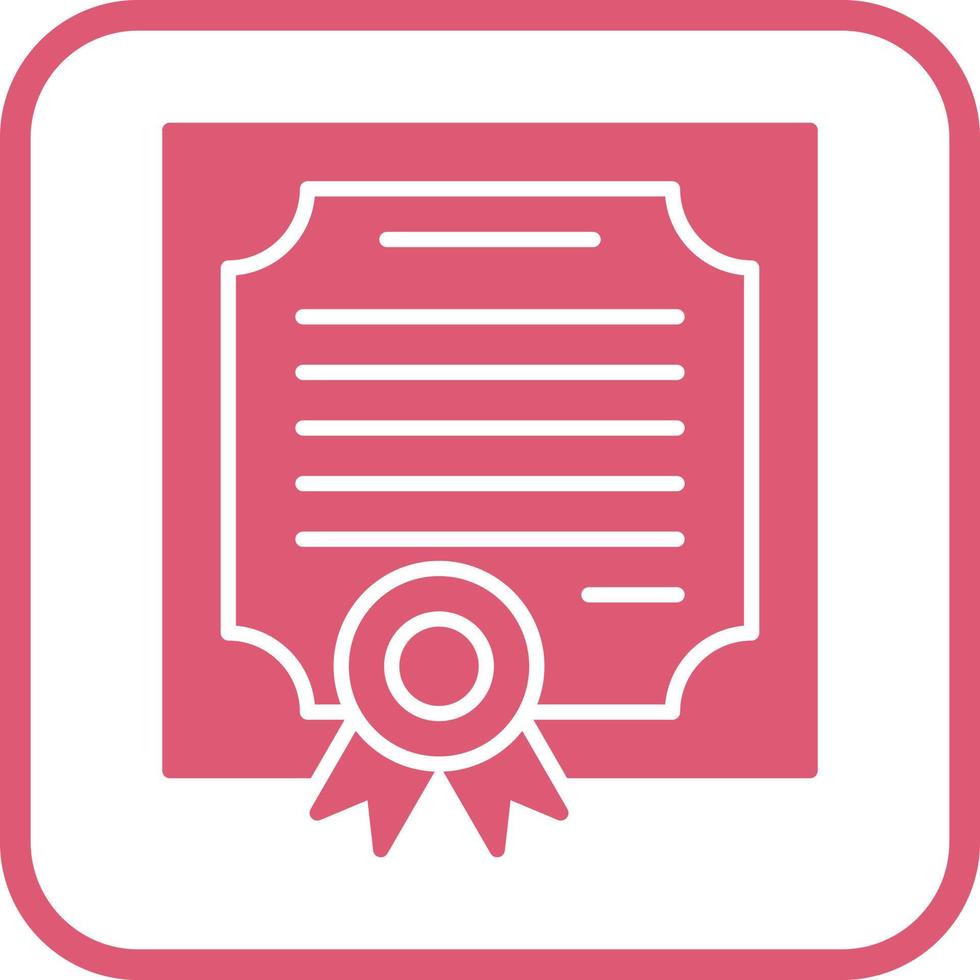 icono de vector de certificado