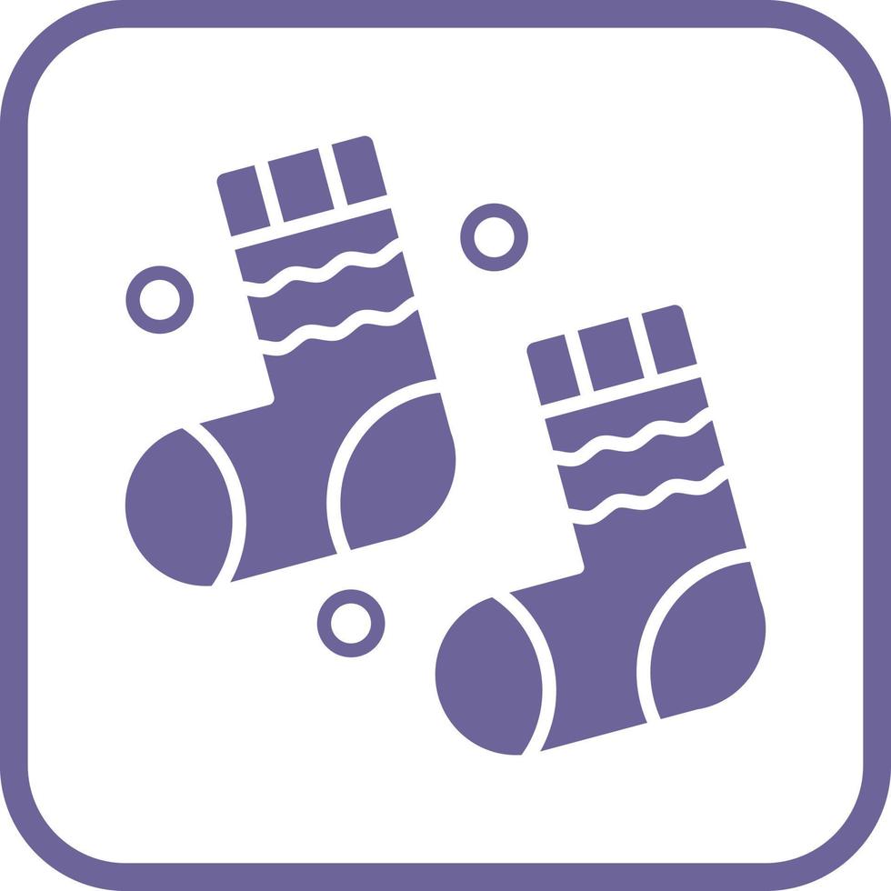 Winter Socks Vector Icon