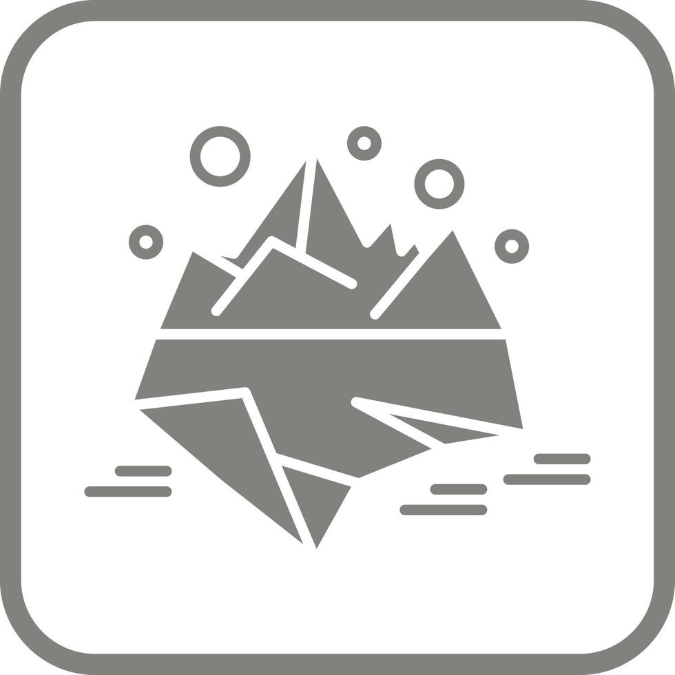 icono de vector de iceberg