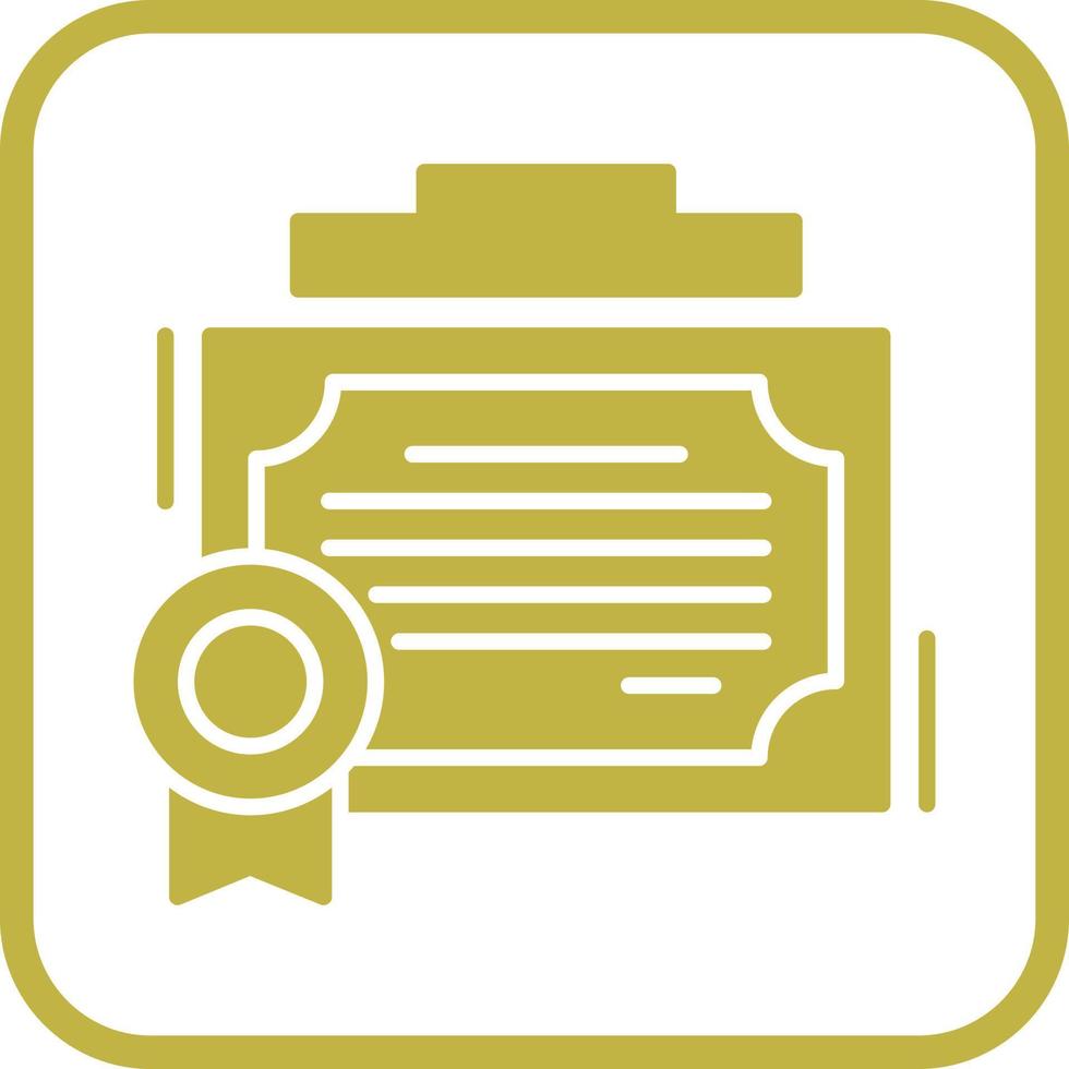 icono de vector de certificado