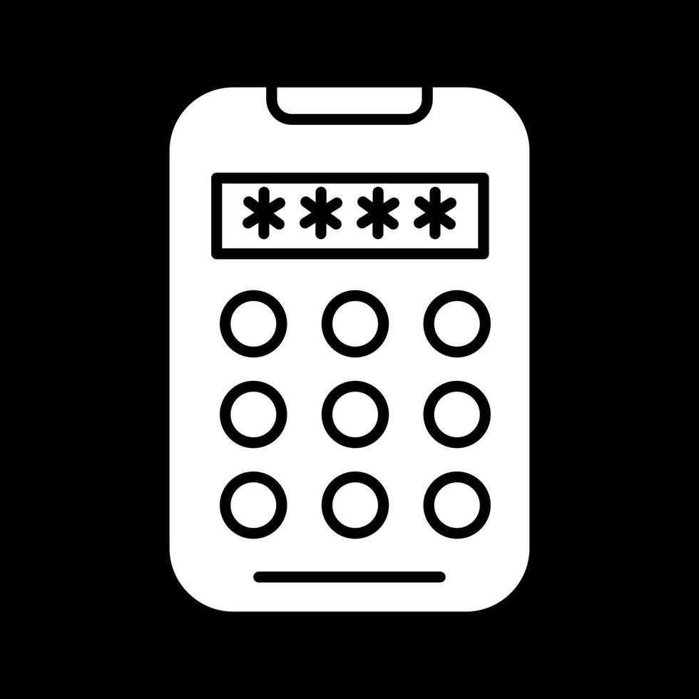 icono de vector de código pin