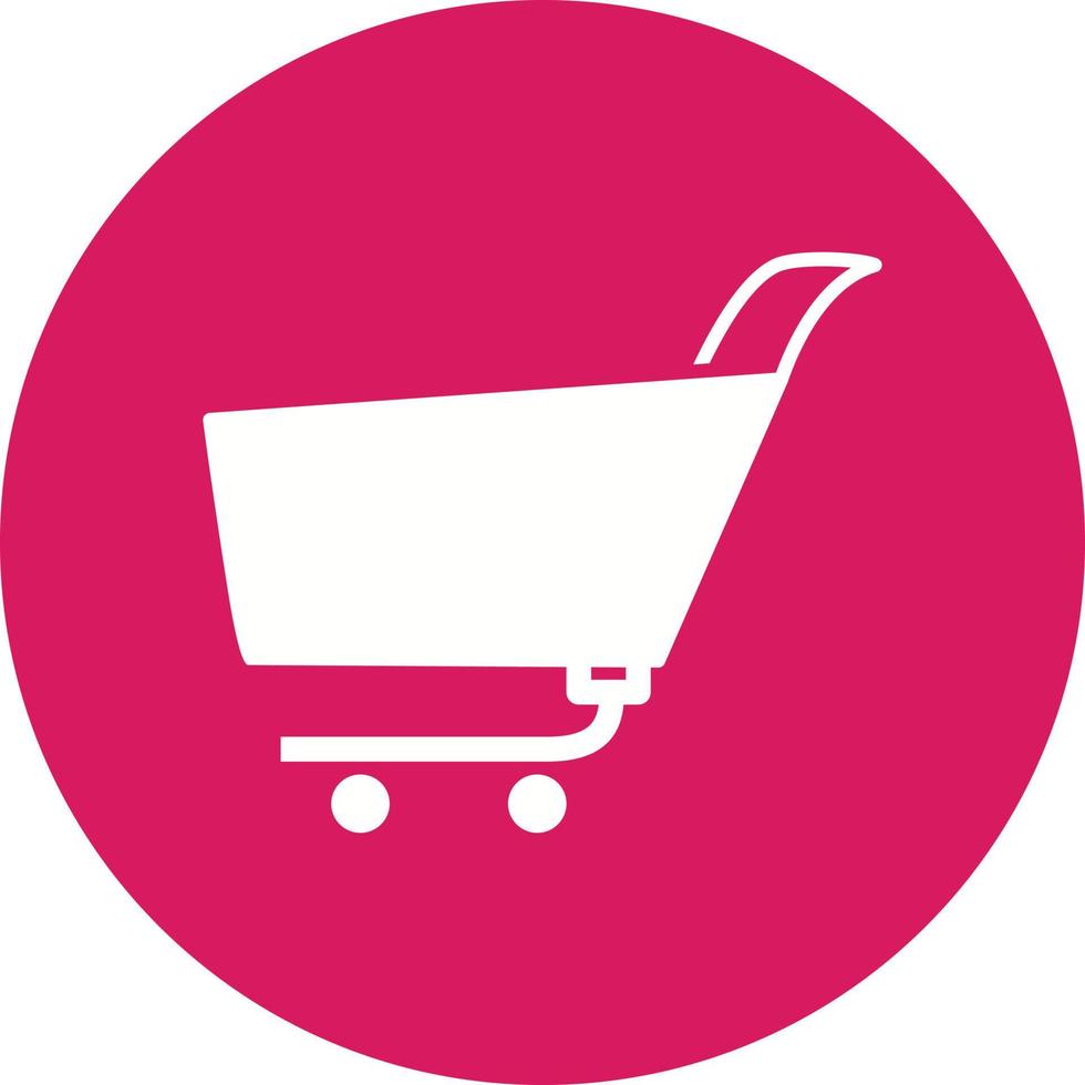 icono de vector de carrito de compras único