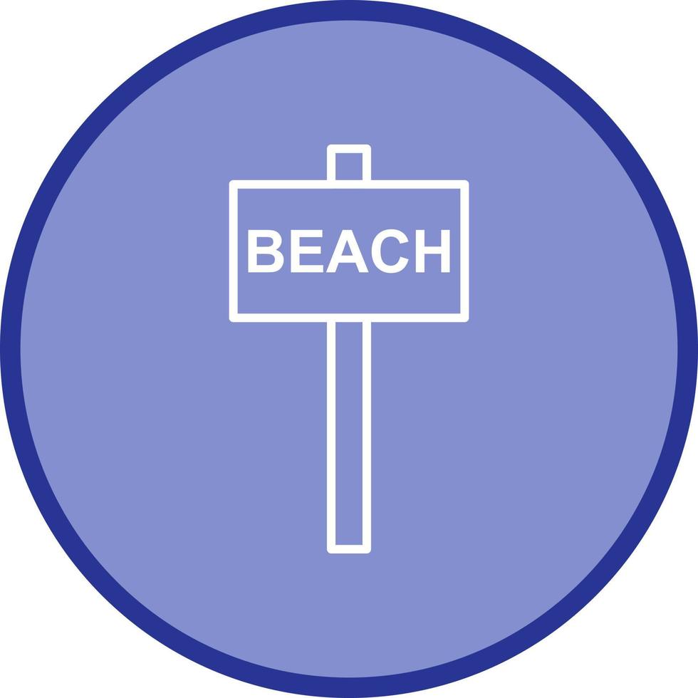 Beach Sign Vector Icon