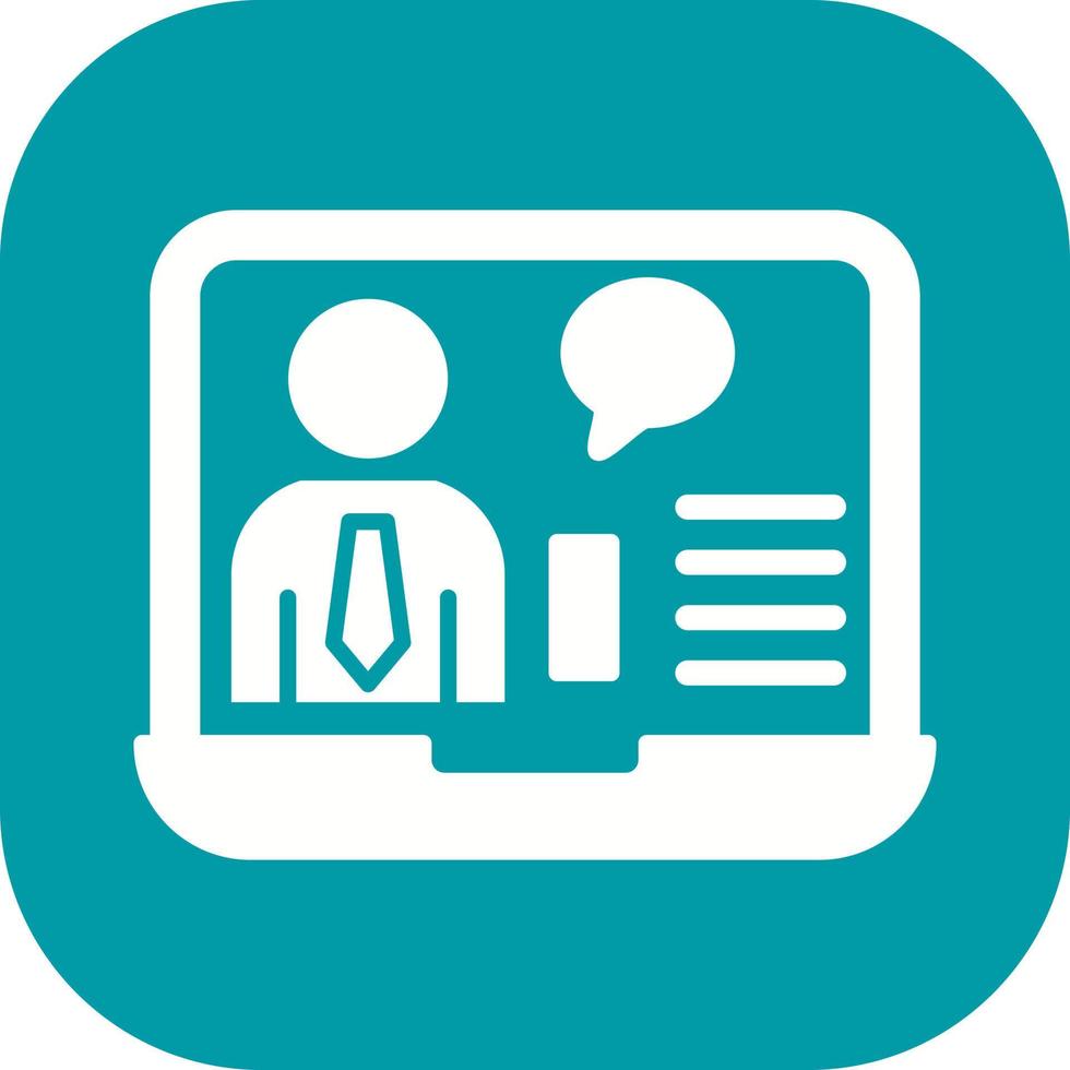 Online Job Interview Vector Icon