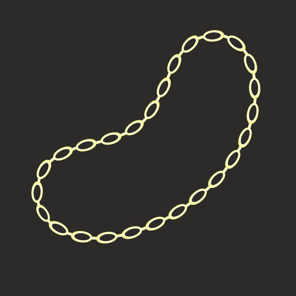 gold chain around the neck vector