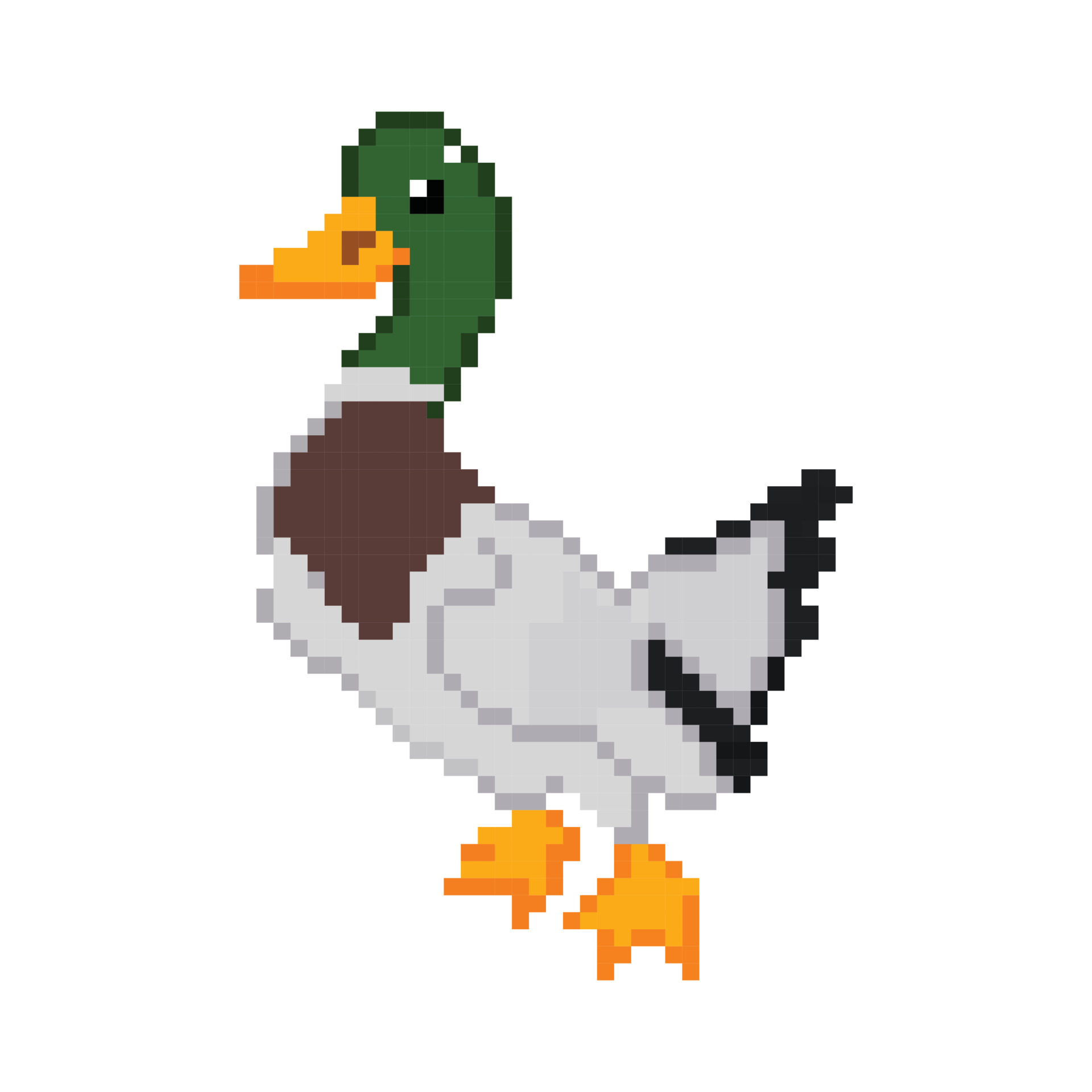 Illustration Design Pixel Art Duck Stock Illustration - Download Image Now  - Animal, Art, Art And Craft - iStock