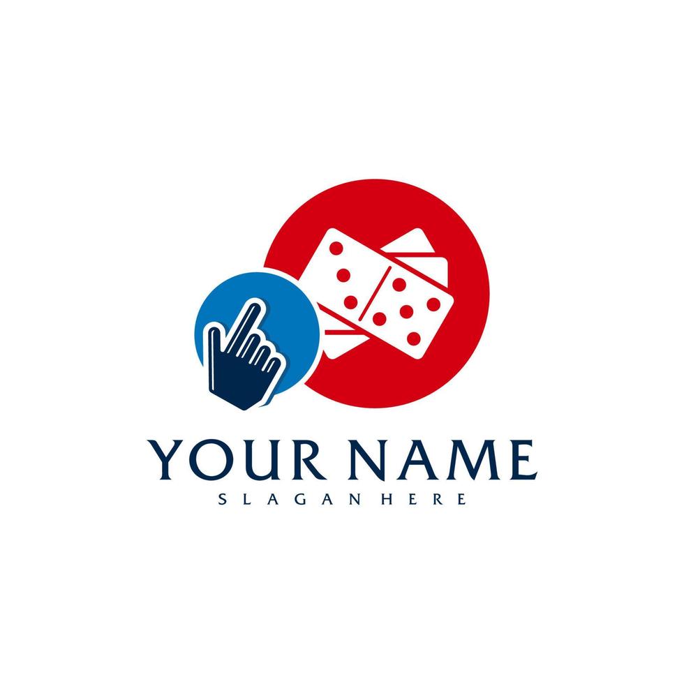 Touch Domino logo vector template, Creative Domino logo design concepts