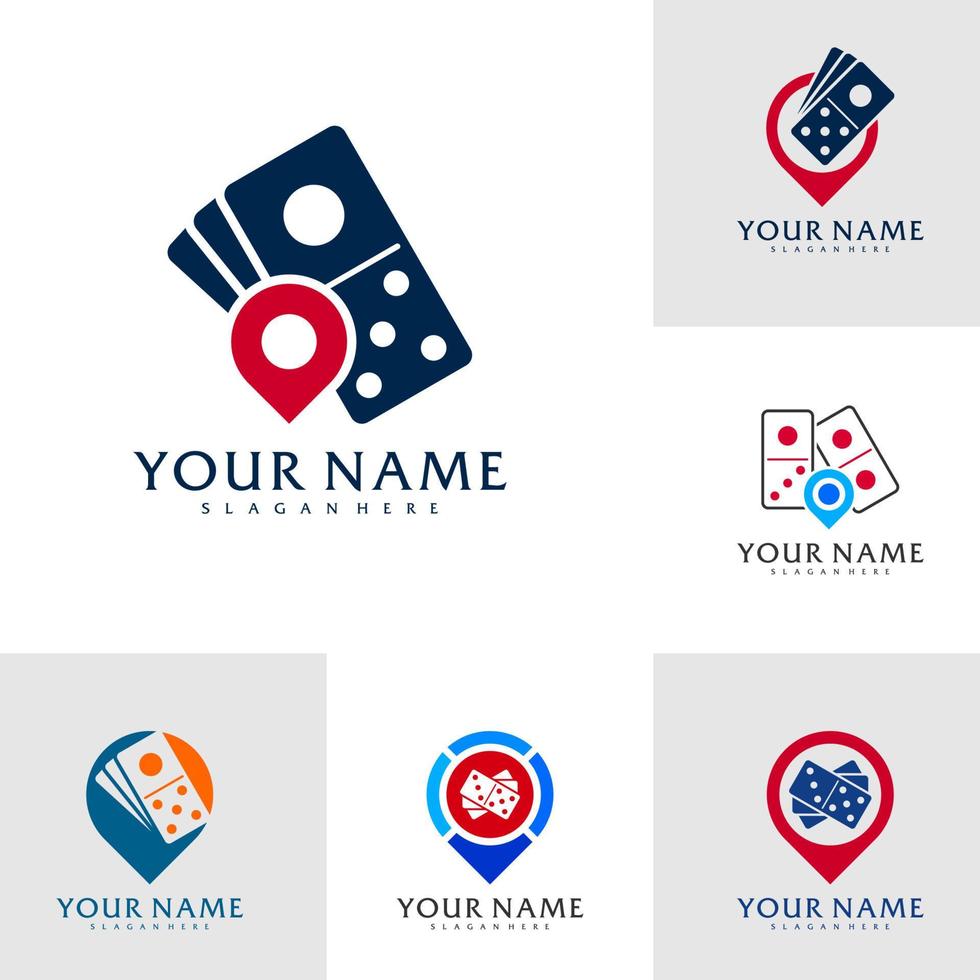 Set of Point Domino logo vector template, Creative Domino logo design concepts