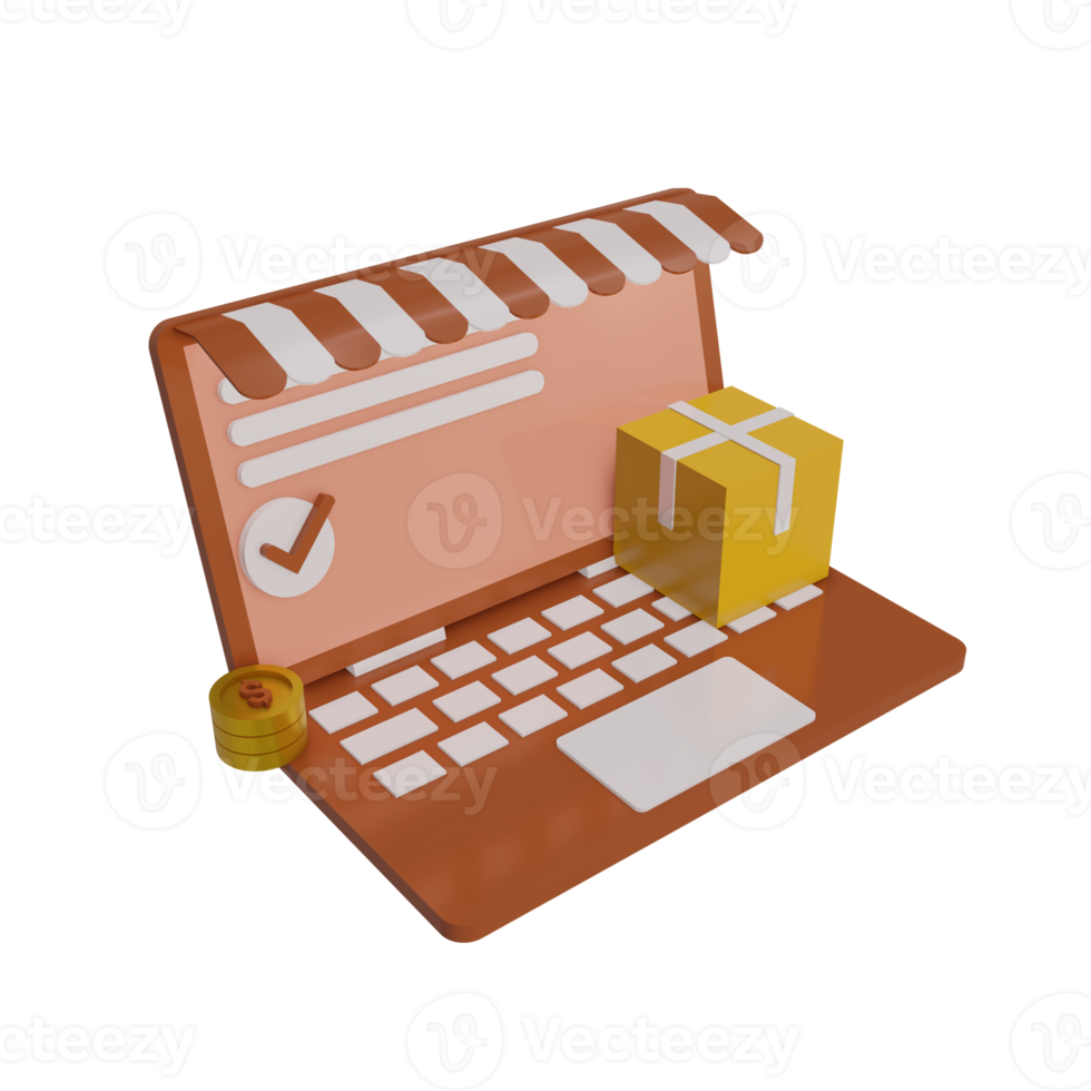 3D Online Shopping Icon png