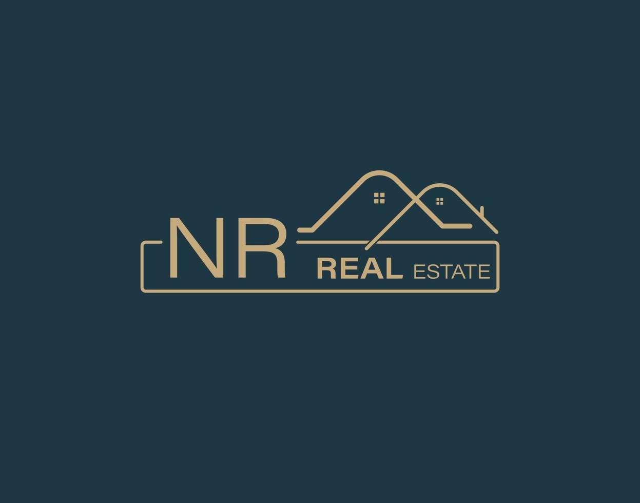 NR Real Estate Consultants Logo Design Vectors images. Luxury Real Estate Logo Design