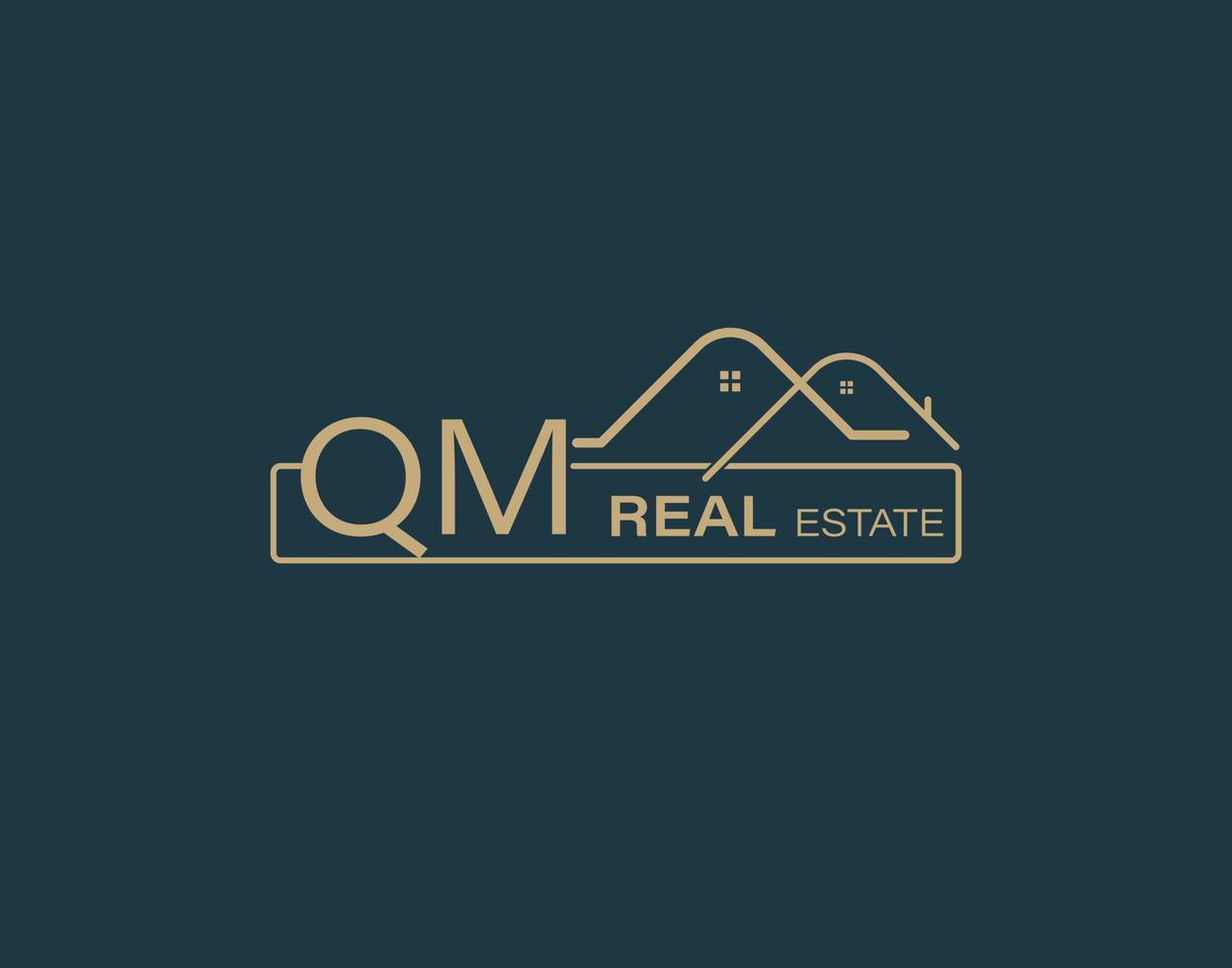 QM Real Estate Consultants Logo Design Vectors images. Luxury Real Estate Logo Design