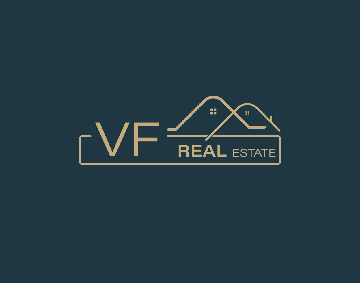 VF Real Estate Consultants Logo Design Vectors images. Luxury Real Estate Logo Design